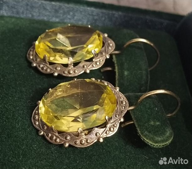 Серьги серебряные крупные 875 проба звезда СССР