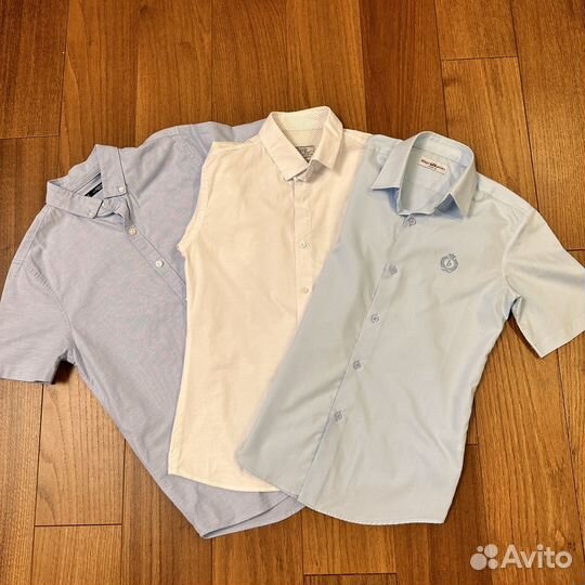 Фирменные рубашки с коротким рукавом рост 152-158