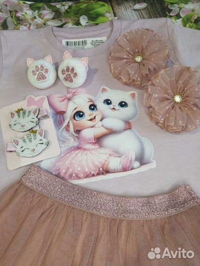 Шикарный комплект на вашу принцессу,размер 104