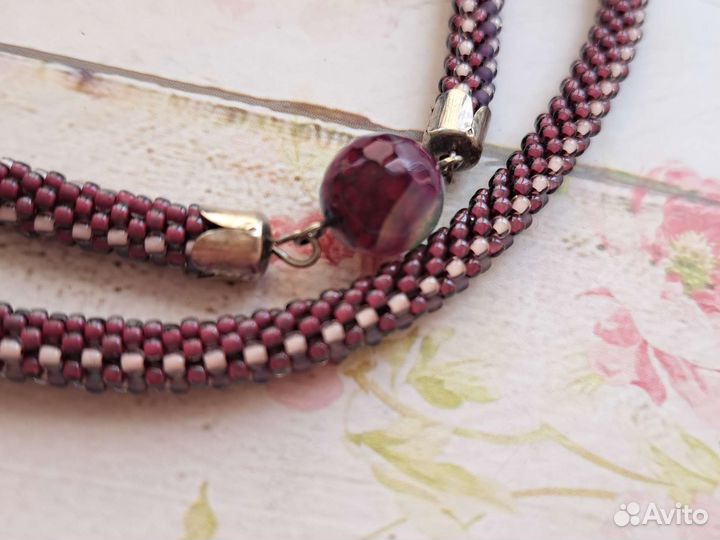 Новый шнур для очков из бисера