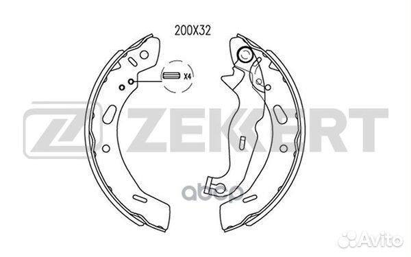 Колодки торм. бараб. задн. Ford Fiesta VI 08