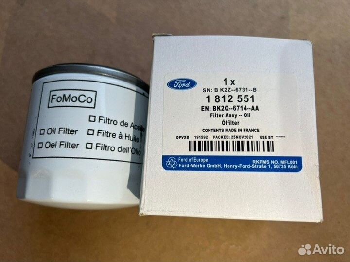 Фильтр масляный Ford Transit Boxer Jumper 2.2TD