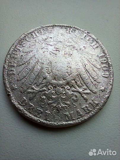3 марки 1909 и 1911г.Германия, серебро