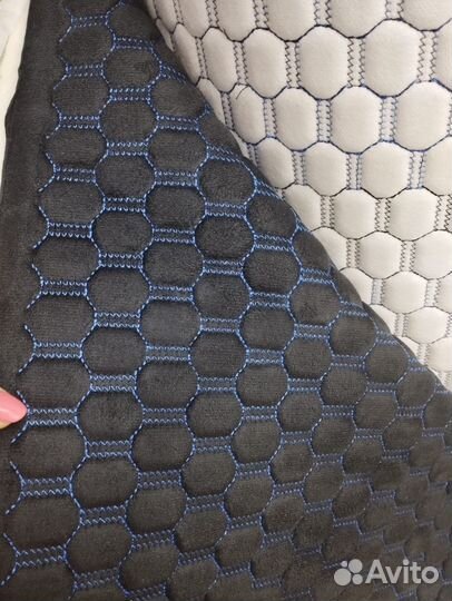 Алькантара стёганая на поролоне