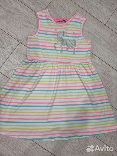 Пакет вещей на девочку 98 104 с единорожками