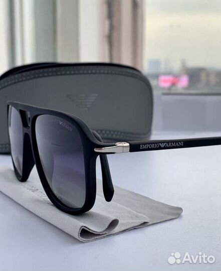Очки emporio armani avitor авиаторы черные