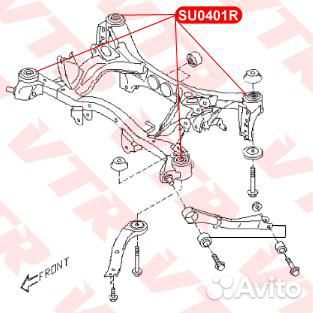 SU0401R Сайлентблок балки задней подвески