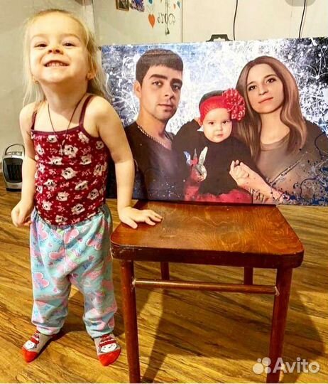 Портрет на холсте по фото. Картины на заказ