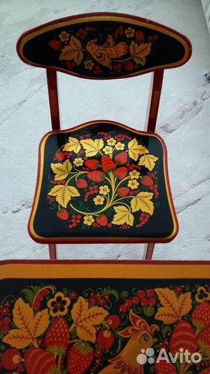 Детский расписной столик и стульчик