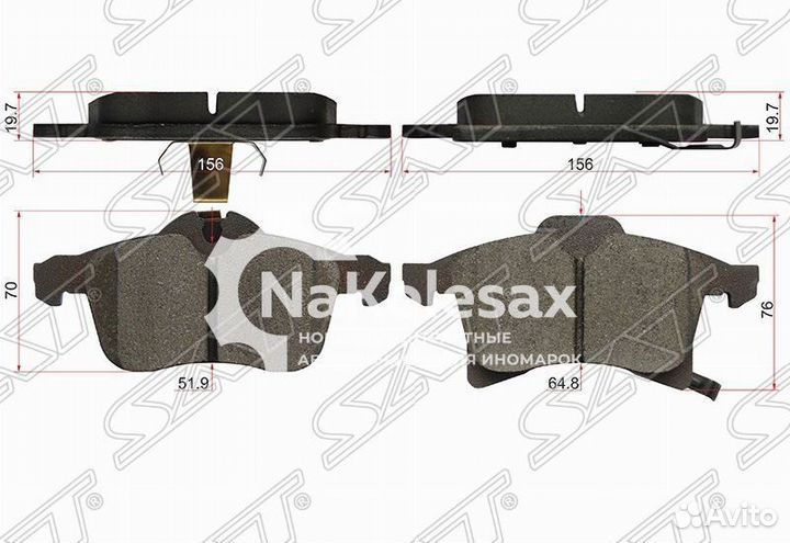 Колодки тормозные перед opel astra G/H/corsa C/zaf