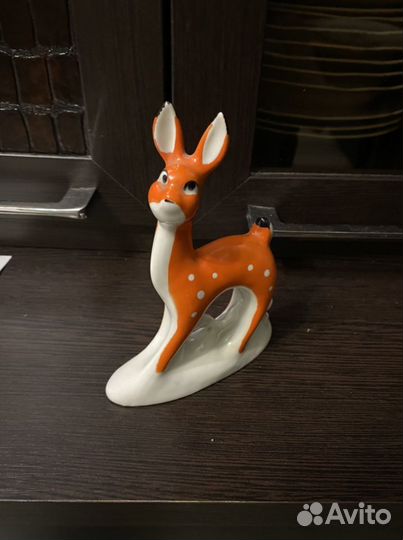 Статуэтка фарфор СССР Лань олень