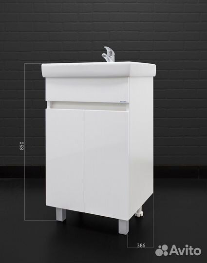 Тумба под умывальник Енисей 50 Норма без ящика айс