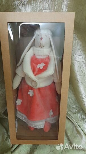 Интерьерная кукла зайка тильда ручной работы