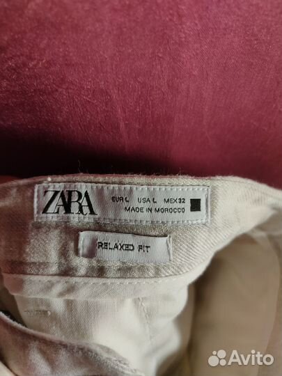 Брюки льняные Zara