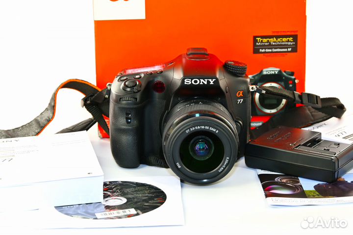 Sony Alpha A77 24.3MP зеркалка Kit DT SAM II