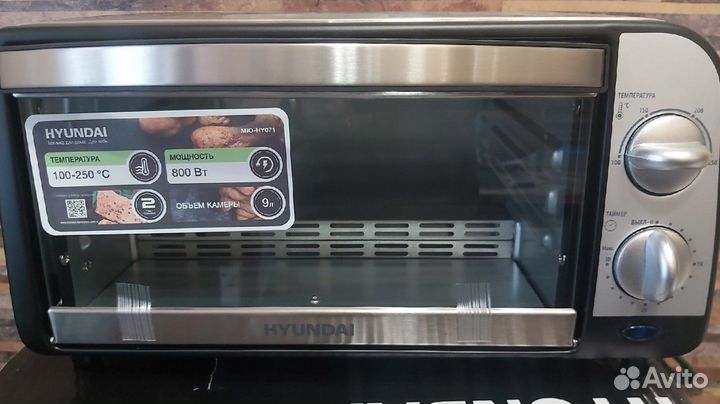 Мини печь hyundai, 9л. новая