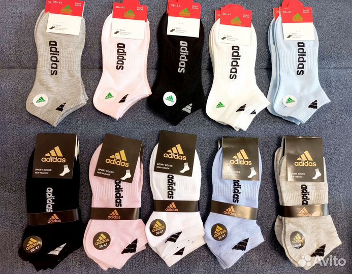 Женские носки короткие Nike Adidas Puma