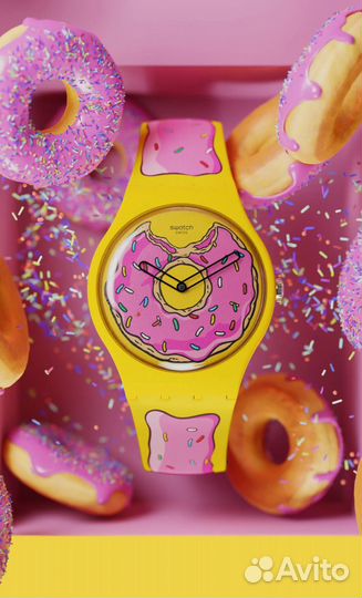 Часы новые Swatch коллекция Simpsons