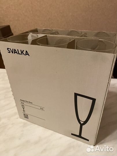 Бокалы для шампанского IKEA 6шт