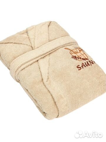 Мужской набор для бани(халат+2 шапочки)