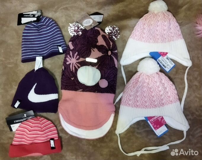 Новые шапки, шлемы, 46-48-50-52, шерсть/акрил, хб