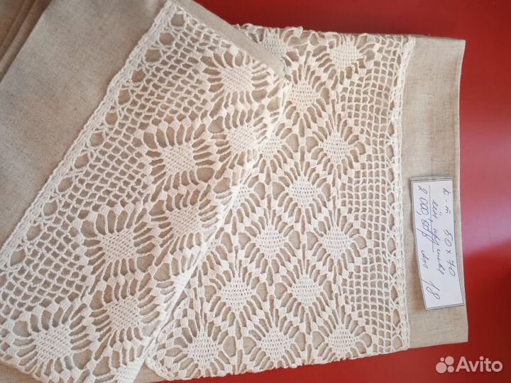 Наволочки лен со старинным кружевом