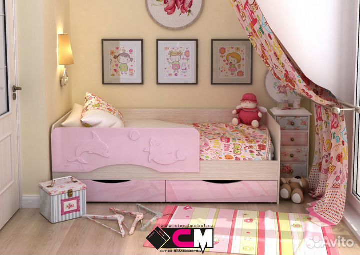 Кровать Алиса (Дельфин) 80*160