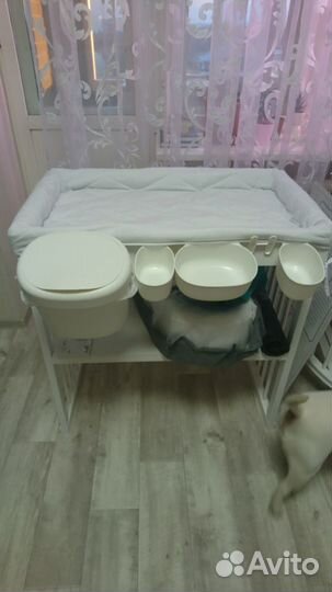 Круглая кроватка-трансформер EcoSleep 8 в 1 Белая