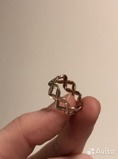 Кольцо, серебро-латунь