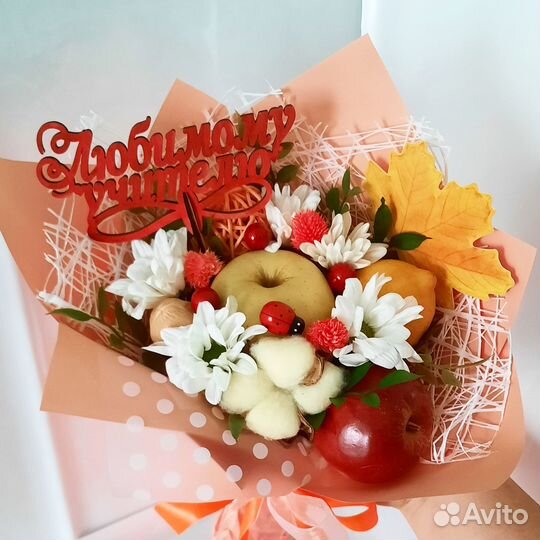 Фруктово-цветочные букеты, подарочные корзины