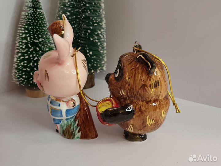 Лефортовский фарфор Елочные игрушки из фарфора