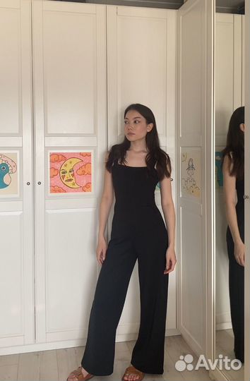 Комбинезон брючный женский чёрный