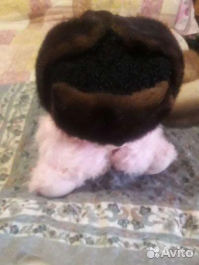 Норковая шапка мужская ушанка