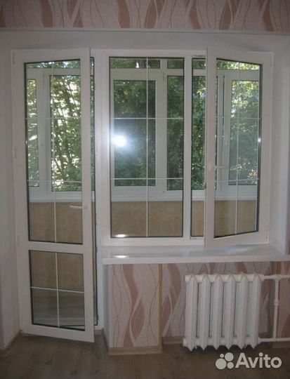 Выход на балкон с обшивкой