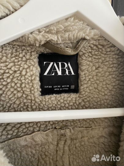 Дубленка авиатор zara