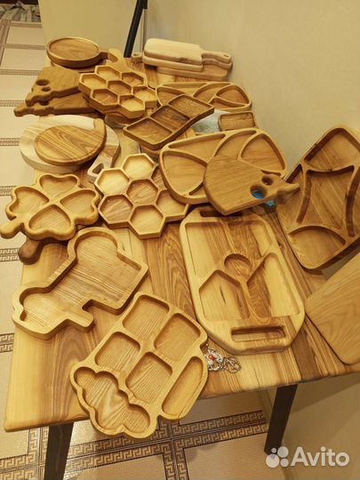 Разделочные доски и менажницы из массива дерева