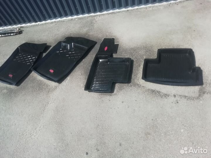 Коврики все сезонные резиновые, 4 шт