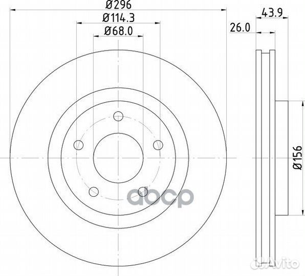 Диск тормозной перед ND2031K ND2031K nisshinbo