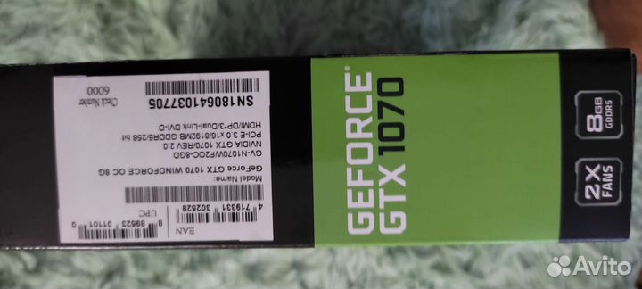 Видеокарта gtx 1070 8gb
