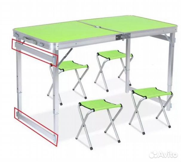 Складной туристический стол (усиленный) 120