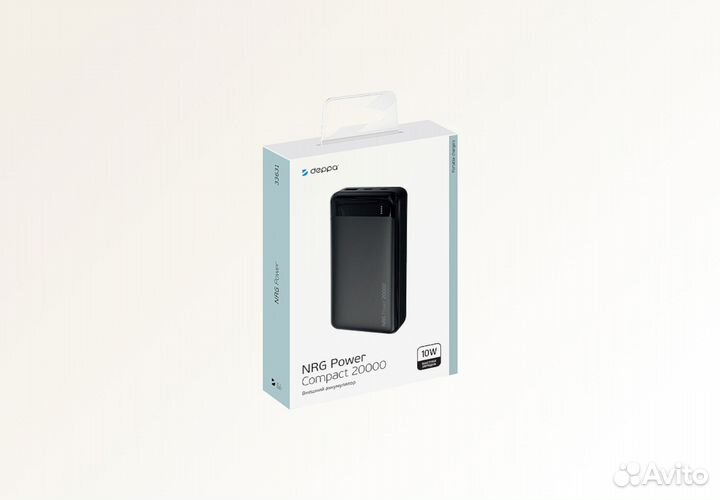 Внешний аккумулятор Deppa NRG Power 20000 mAh, 2A