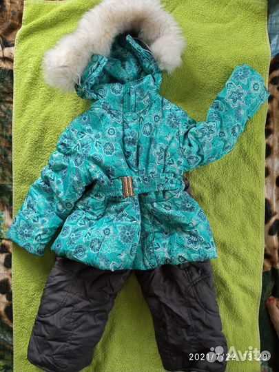 Зимний костюм для девочки 86