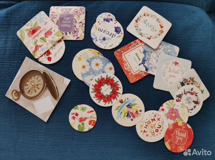 Чипборд, высечки, наклейки для скрапбукинга