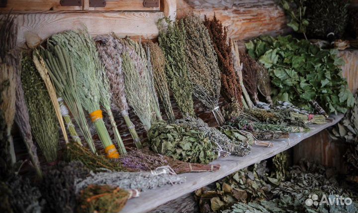 Банные веники, травы