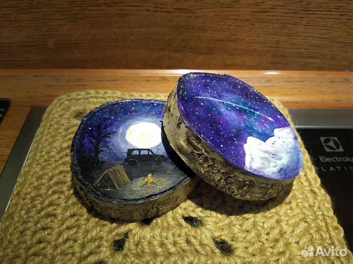 Картина на спиле, подарок путешественнику