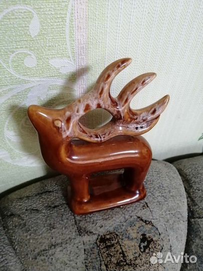 Статуэтка СССР керамика лось, 18х14см