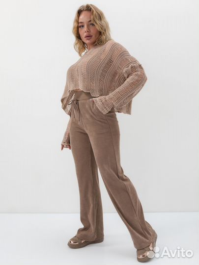 Брюки палаццо вельвет 42-52р