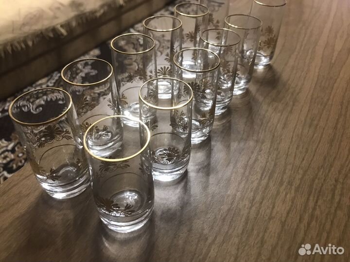 Рюмки богемское стекло, чехословакия