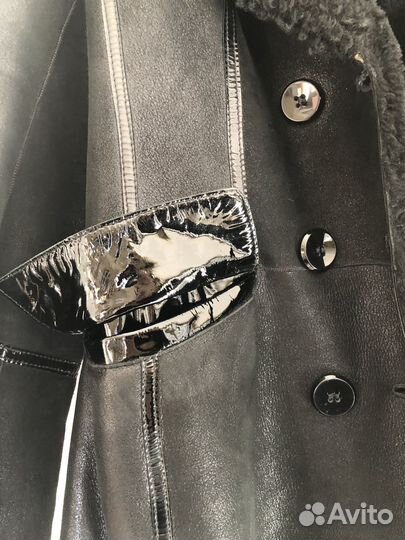 Дубленка черная женская снежная королева 44