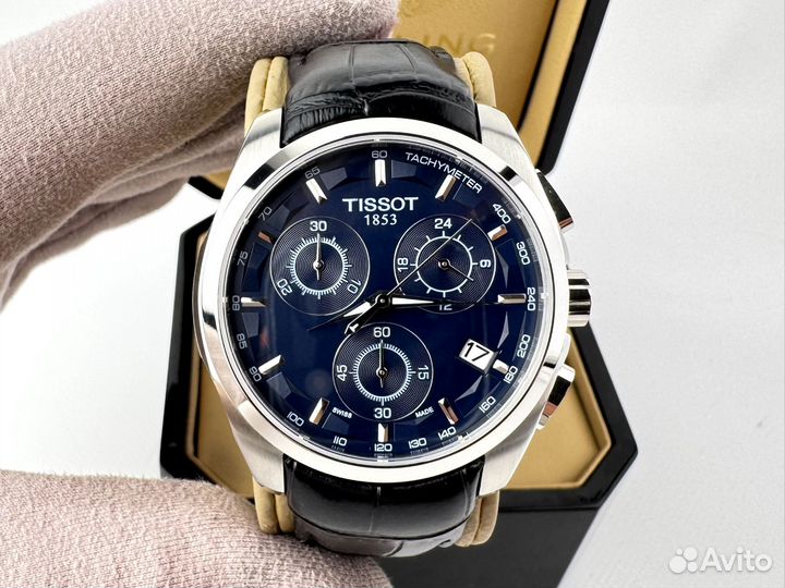Часы Tissot couturier chronograph blue premium